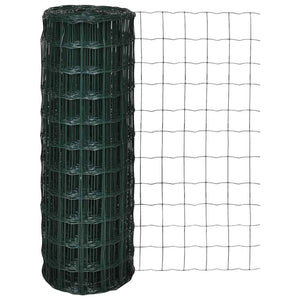 Vidaxl euro hek 10x1,0 m staal groen