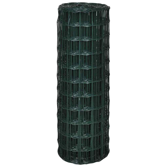 Vidaxl euro hek 10x1,5 m staal groen