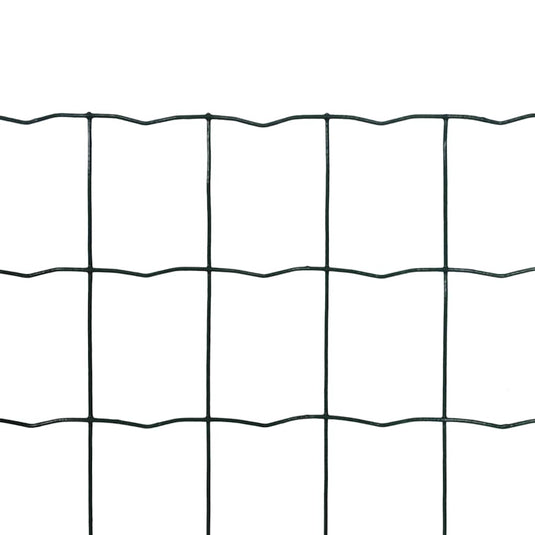 Vidaxl euro hek 25x0,8 m staal groen