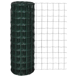 Vidaxl euro hek 25x1,2 m staal groen