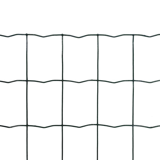 Vidaxl euro hek 25x1,2 m staal groen