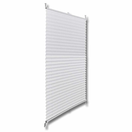 Vidaxl plisséjaloezie 40x125 cm wit