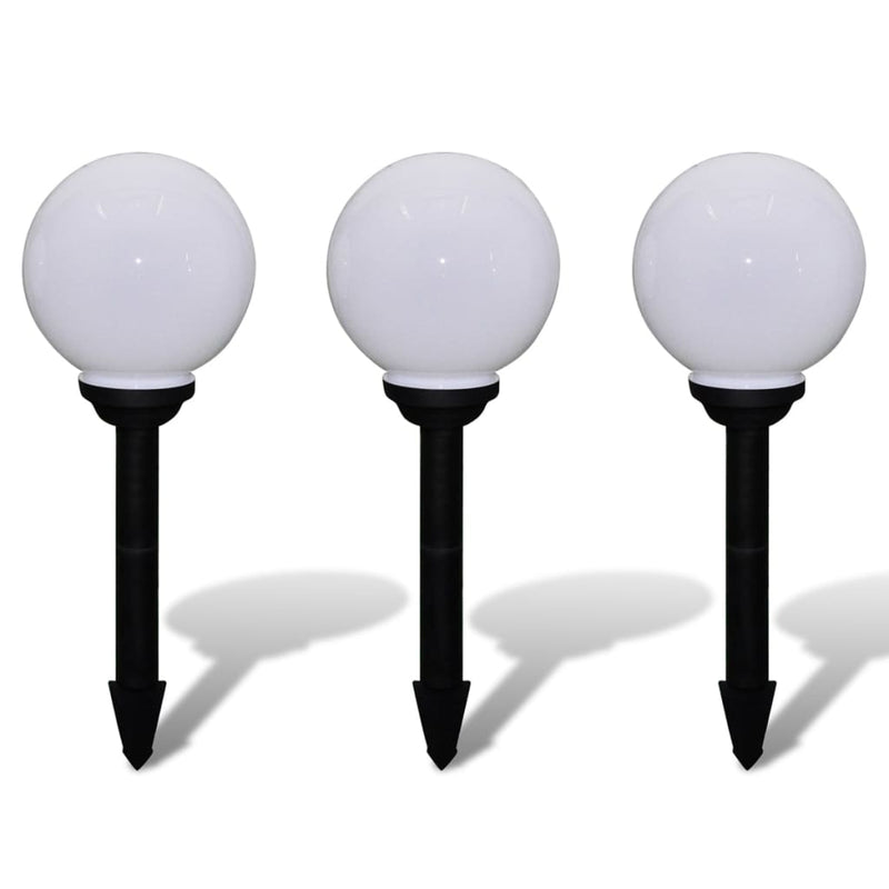 Load image into Gallery viewer, Vidaxl tuinpadlampen 3 st met grondpin led 20 cm
