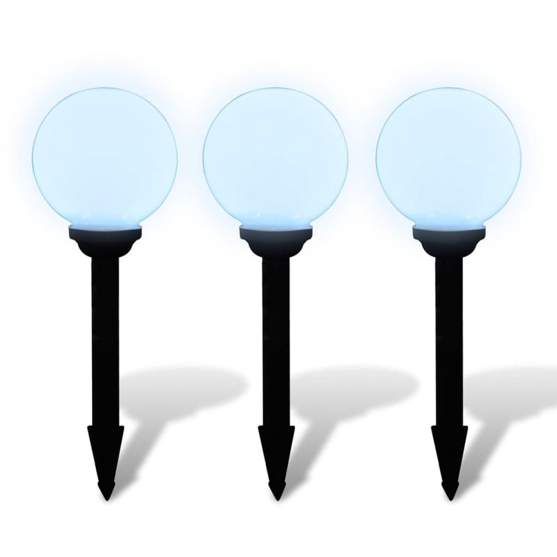 Load image into Gallery viewer, Vidaxl tuinpadlampen 3 st met grondpin led 20 cm
