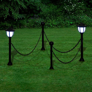 Vidaxl hekwerk met 2 solarlampen