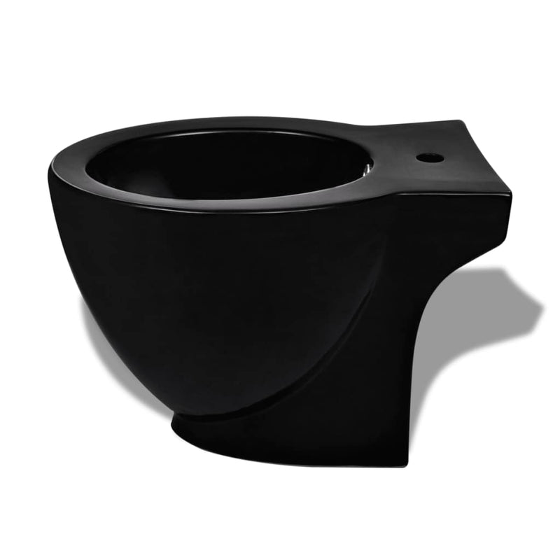 Load image into Gallery viewer, Vidaxl ronde staande keramieken bidet (zwart)
