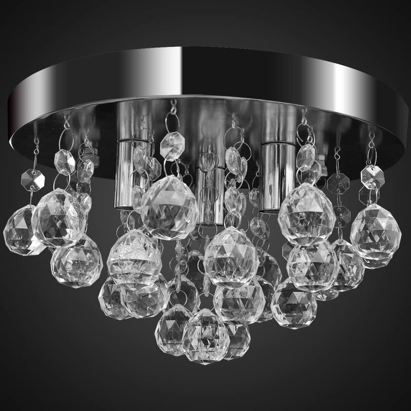 Load image into Gallery viewer, Vidaxl plafondlamp kroonluchterontwerp kristal chroom
