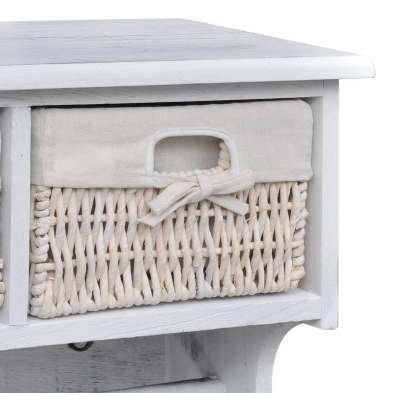 Load image into Gallery viewer, Vidaxl wandschap 60x23,5x33 cm paulowniahout wit
