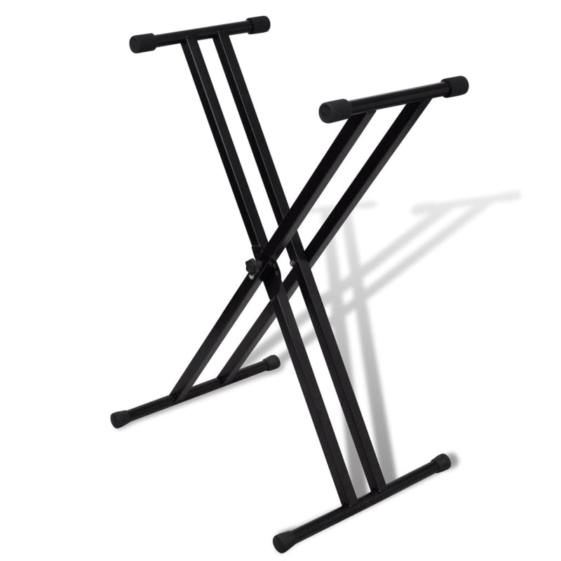 Load image into Gallery viewer, Vidaxl verstelbare keyboardstandaard dubbel x-frame
