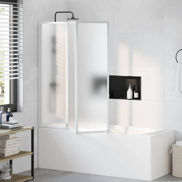 Vidaxl badscherm 3 panelen vouwbaar 141 x 132 cm