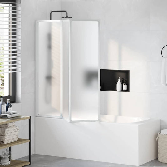 Vidaxl badscherm 3 panelen vouwbaar 141 x 132 cm