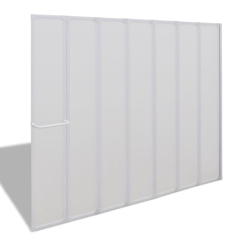 Load image into Gallery viewer, Vidaxl douche en badscherm 140 x 168 cm 7 panelen met handdoekrek
