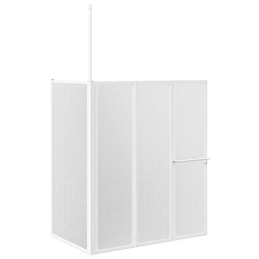 Vidaxl badwand l-vormig 4 panelen inklapbaar 70x120x137 cm