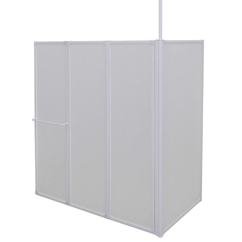 Load image into Gallery viewer, Vidaxl badwand l-vormig 4 panelen inklapbaar 70x120x137 cm
