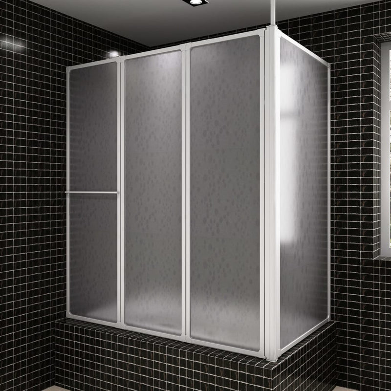 Load image into Gallery viewer, Vidaxl badwand l-vormig 4 panelen inklapbaar 70x120x137 cm
