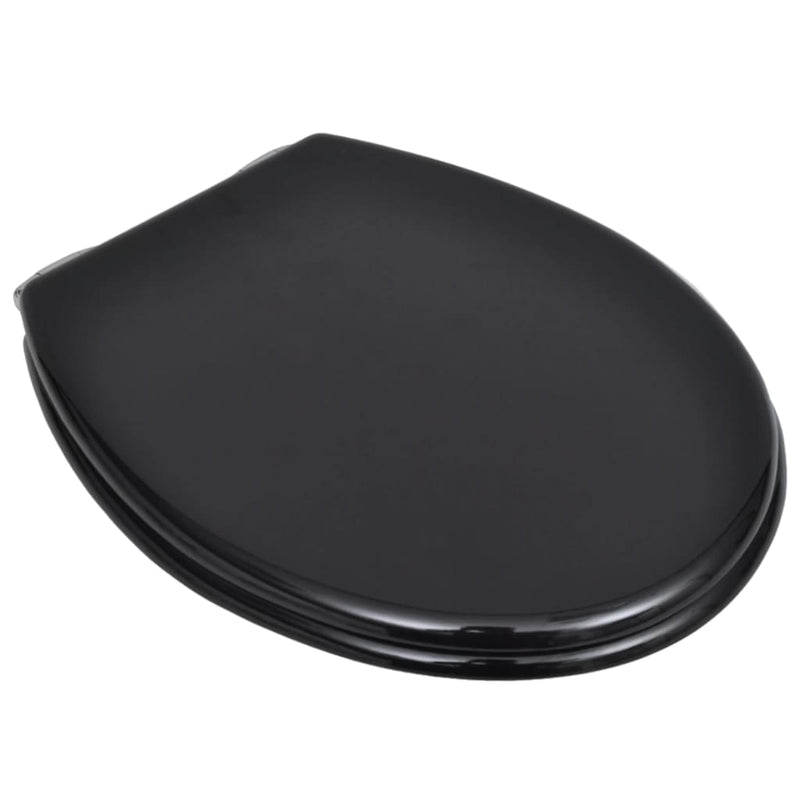 Load image into Gallery viewer, Vidaxl toiletbril soft-close simpel ontwerp mdf zwart
