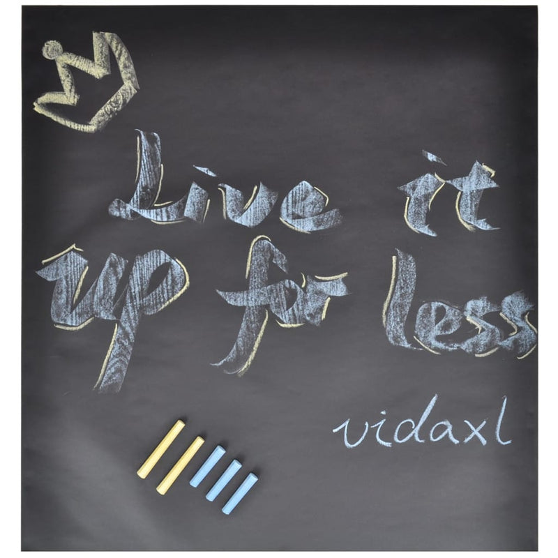 Load image into Gallery viewer, Vidaxl muursticker krijtbord 2 rollen met krijtjes 0,6x3 m
