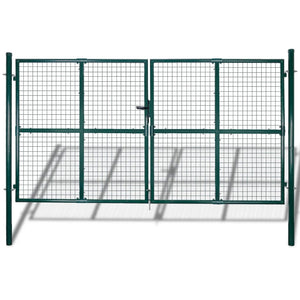 VidaXL Tuinpoort modern hekwerk 289 x 175 cm 306 x 225 cm (donkergroen)