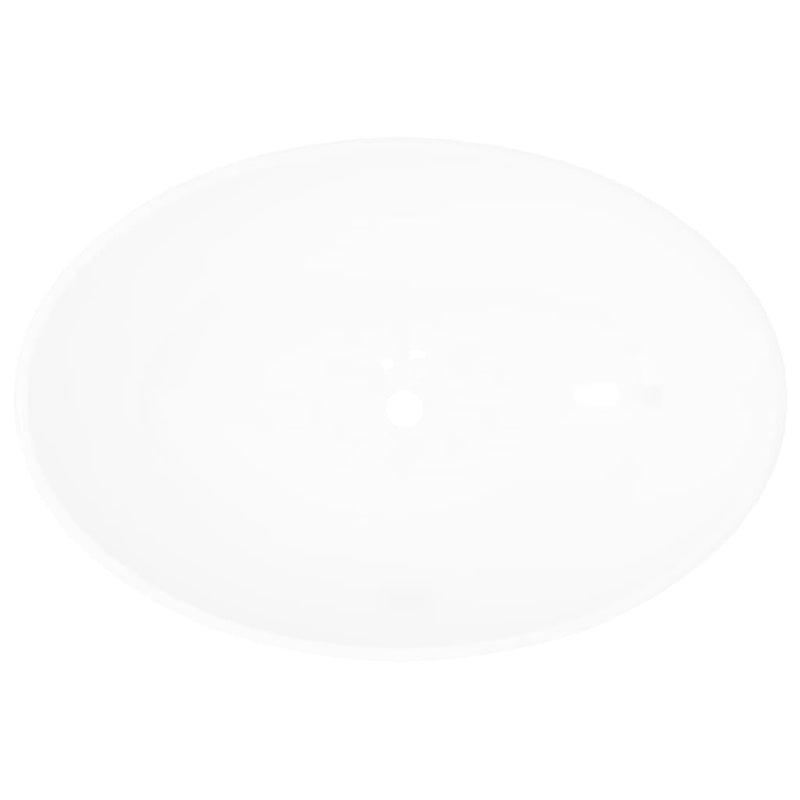 Load image into Gallery viewer, Vidaxl wastafel ovaal 40x33 cm keramiek wit
