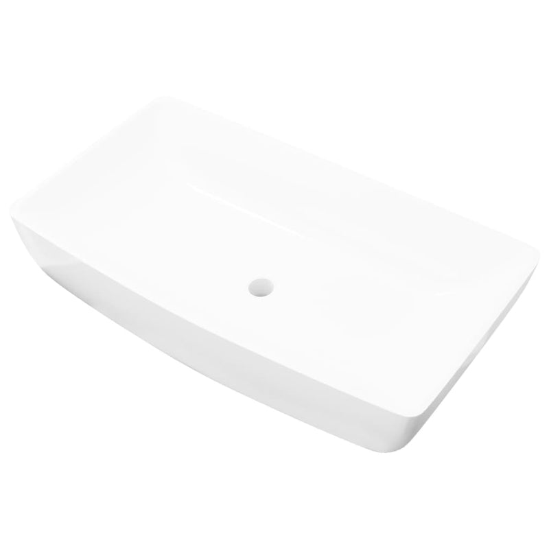 Load image into Gallery viewer, Vidaxl luxe keramische rechthoekige wasbak 71 x 39 cm (wit)
