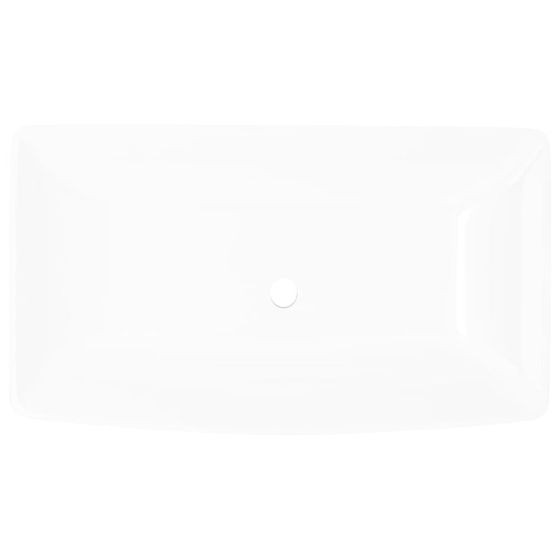 Load image into Gallery viewer, Vidaxl luxe keramische rechthoekige wasbak 71 x 39 cm (wit)
