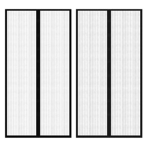Vidaxl insectendeurgordijnen 2 st magnetisch 210x100 cm zwart