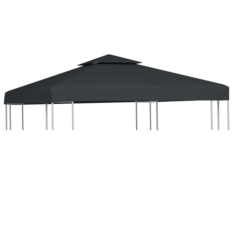 Afbeelding laden in galerijviewer, Vidaxl vervangend tentdoek prieel 310 g m² 3x3 m donkergrijs
