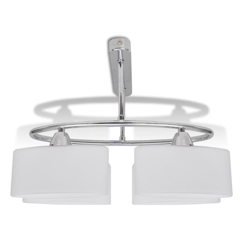 Load image into Gallery viewer, Vidaxl plafondlamp met ellips glazen kapjes (4 x e14)
