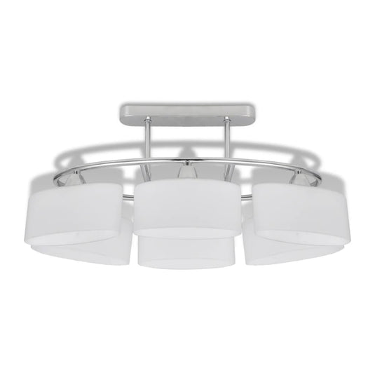 Vidaxl plafondlamp met ellipsvormige glazen kappen 6xe14