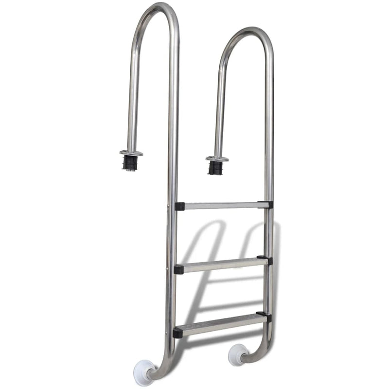 Load image into Gallery viewer, Vidaxl zwembadladder met 3 sporten 120 cm roestvrij staal 304
