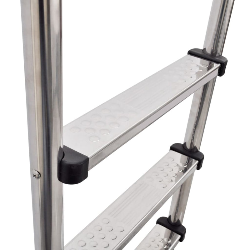 Load image into Gallery viewer, Vidaxl zwembadladder met 3 sporten 120 cm roestvrij staal 304
