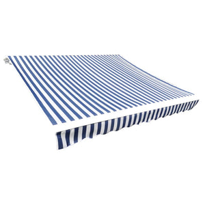 Vidaxl luifeldoek 6x3 m canvas blauw en wit