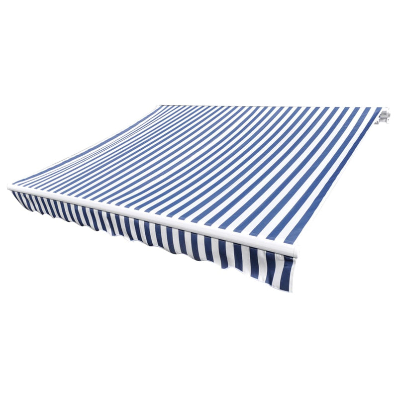Load image into Gallery viewer, Vidaxl luifeldoek 6x3 m canvas blauw en wit
