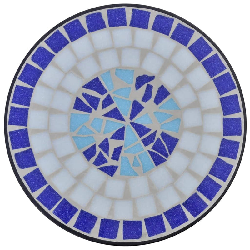 Load image into Gallery viewer, Vidaxl bijzeltafel mozaïek blauw en wit
