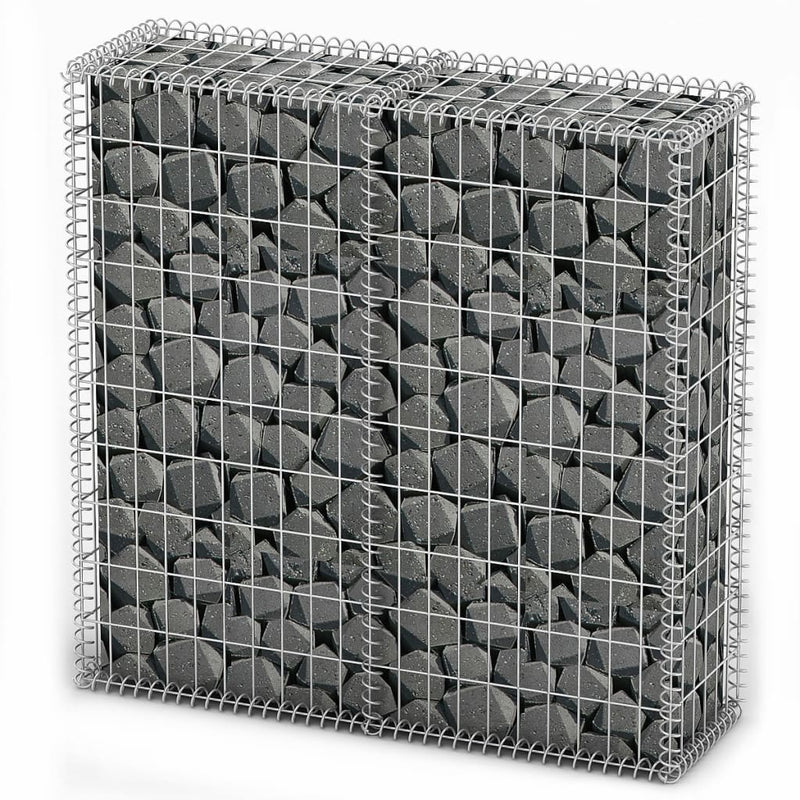 Load image into Gallery viewer, Vidaxl schanskorf met deksels 100x100x30 cm gegalvaniseerd draad
