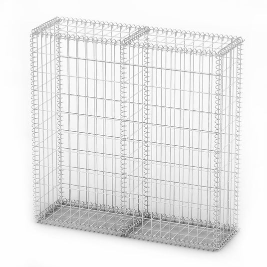 Vidaxl schanskorf met deksels 100x100x30 cm gegalvaniseerd draad