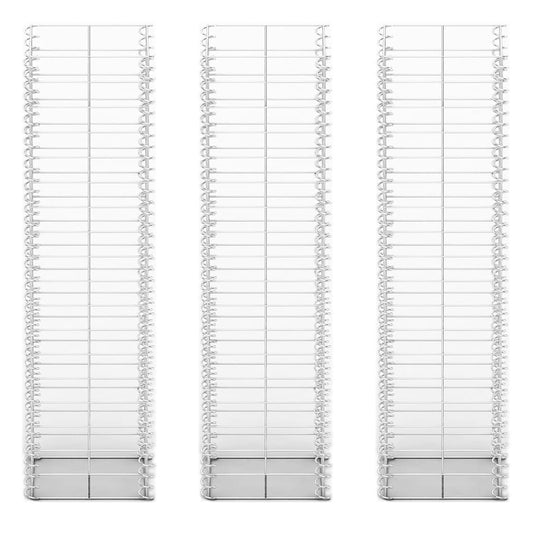 Vidaxl 3-delige schanskorfset 25x25x100 cm gegalvaniseerd draad