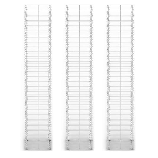 Vidaxl 3-delige schanskorfset 25x25x150 cm gegalvaniseerd draad