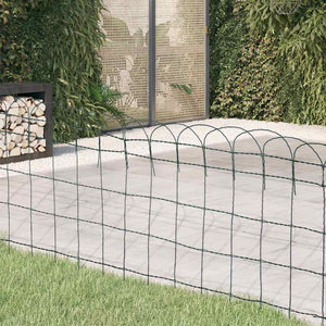 Vidaxl borderafscheiding 10x0,65 m gepoedercoat ijzer