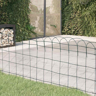 Vidaxl borderafscheiding 10x0,65 m gepoedercoat ijzer