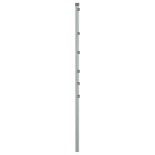 Vidaxl schuttingpalen 15 st 120 cm gegalvaniseerd staal zilverkleurig