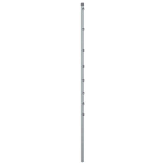 VidaXL Schuttingpalen 15 st 150 cm gegalvaniseerd staal zilverkleurig