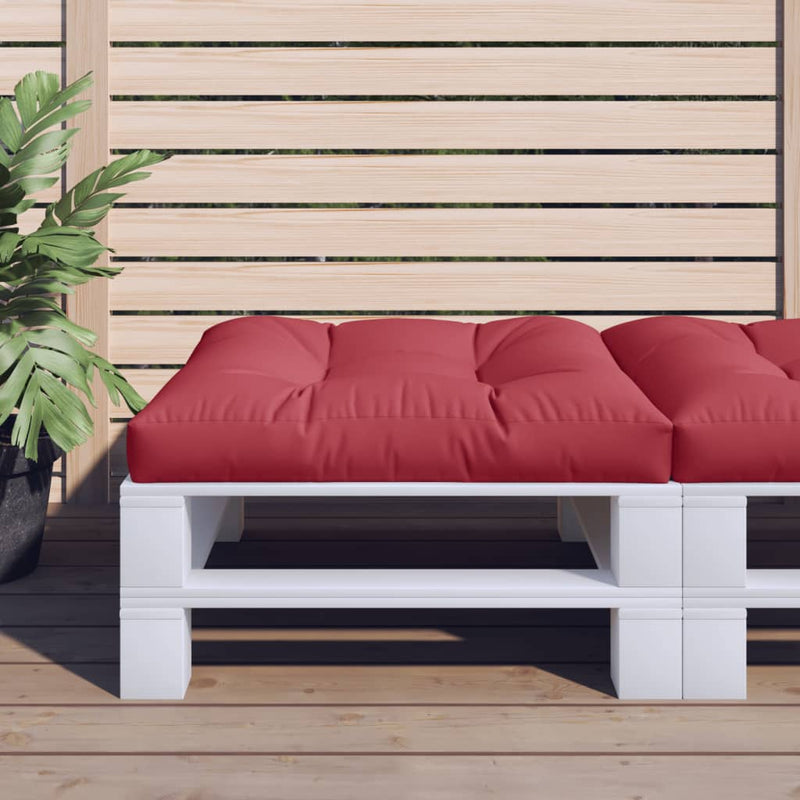 Load image into Gallery viewer, VidaXL Palletkussen 80 x 80 x 12 cm stof wijnrood
