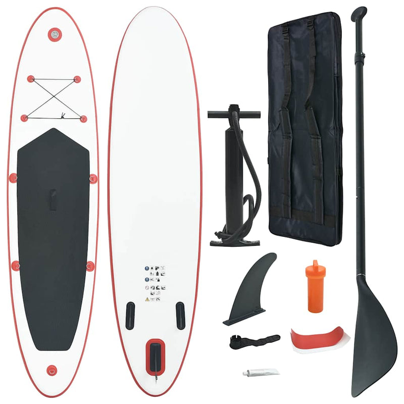Load image into Gallery viewer, Vidaxl stand up paddleboardset opblaasbaar rood en wit

