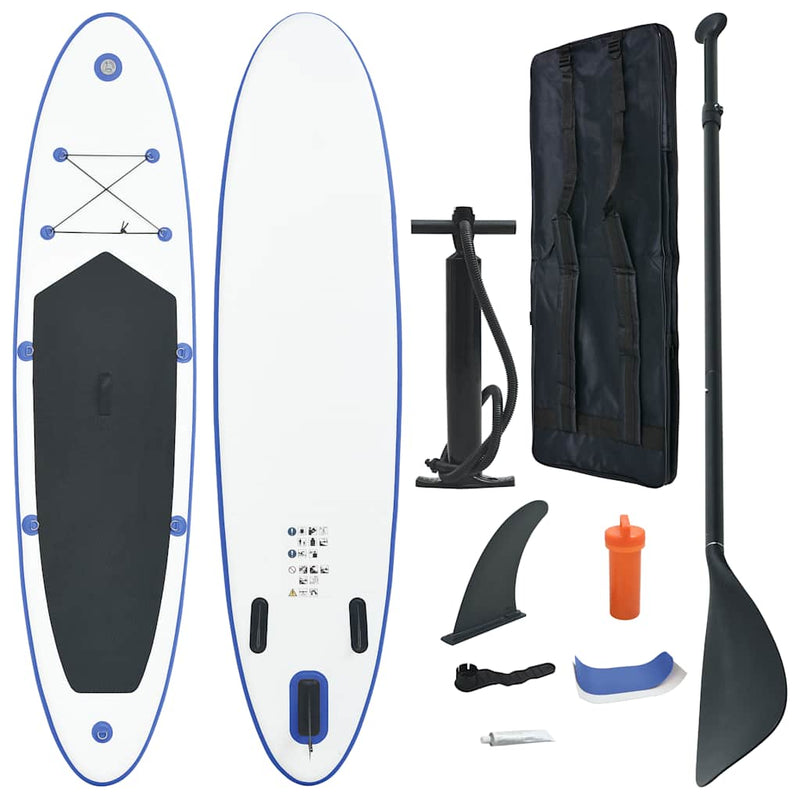 Load image into Gallery viewer, Vidaxl stand up paddleboardset opblaasbaar blauw en wit
