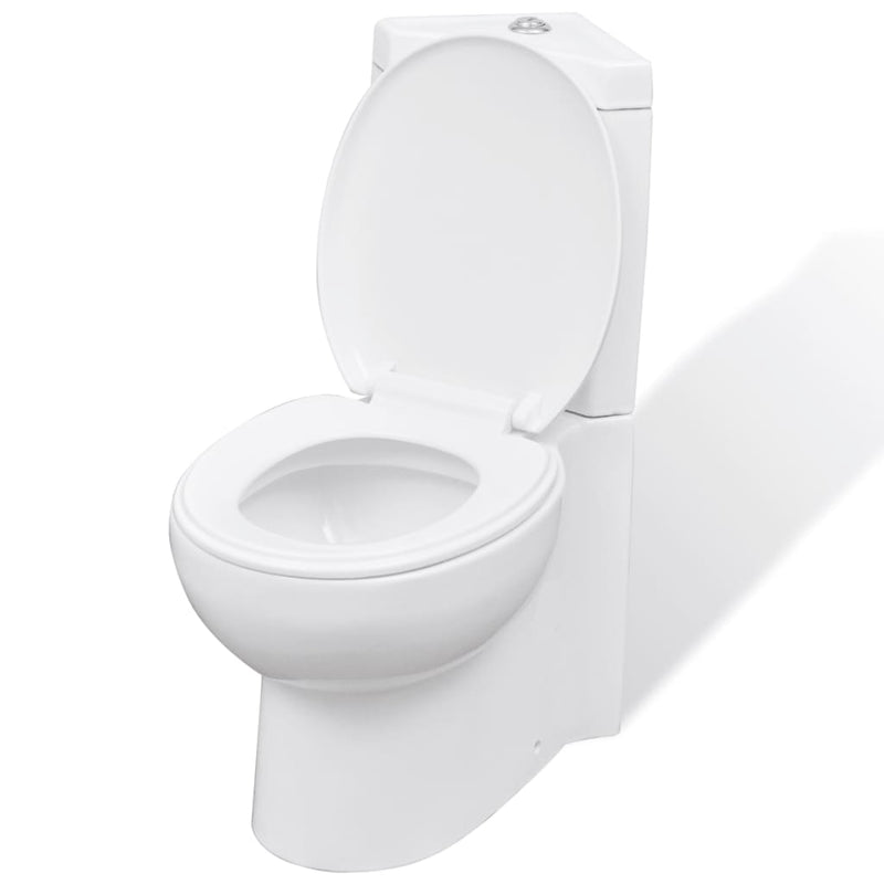 Load image into Gallery viewer, VidaXL Toilet hoekmodel keramisch wit
