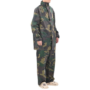Vidaxl regenpak 2-delig met capuchon (heren camouflage maat xxl)