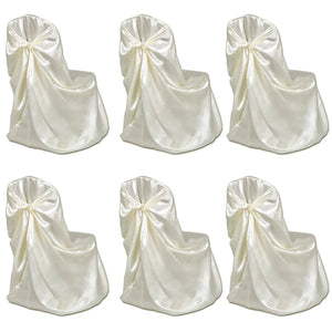 Vidaxl bruiloft stoelhoes crème (6 stuks)
