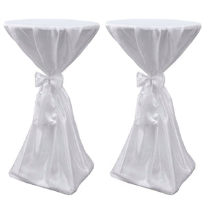 Vidaxl statafelhoes met strik 60cm wit (2 stuks)