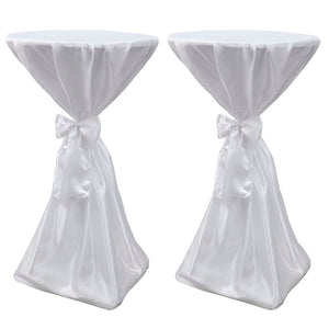 Vidaxl statafelhoes met strik 80cm wit (2 stuks)